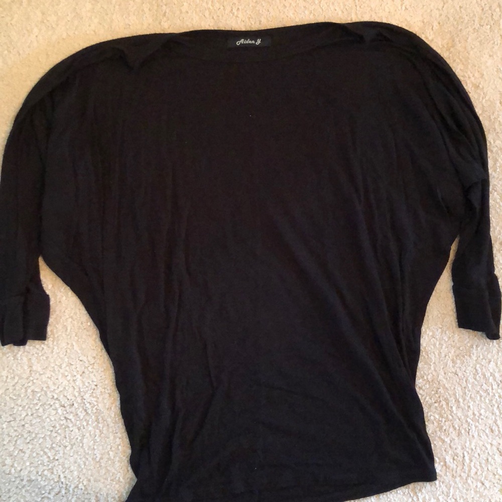 Black 3/4 sleeve blouse